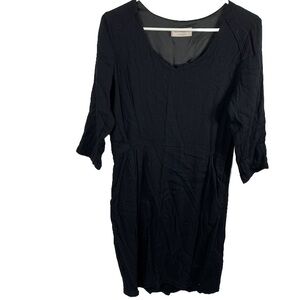 Rosemunde Copenhagen Denmark Black Dress Women Sz 40 Medium Pockets Scandinavian